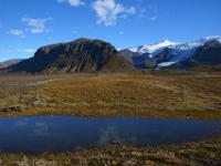 Tümpel gegen Gletscherzungen - Skaftafell NP